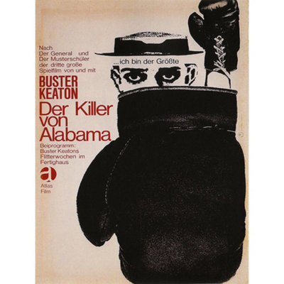 Artery8 Unframed Wall Art Advert Cultural Movie Buster Keaton Battling Butler Germany12X16 Inch from B&Q
