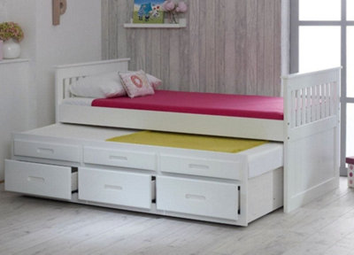 Captains White Wooden Guest Bed Frame3Ft Single from B&Q