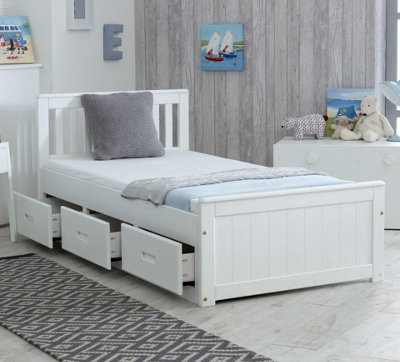 Mission White Wooden Storage Bed Frame3Ft Single from B&Q