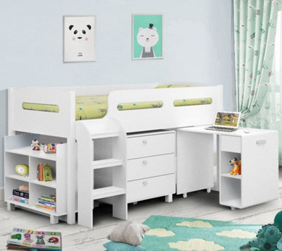 Kimbo White Cabin Bed Frame3Ft Single from B&Q