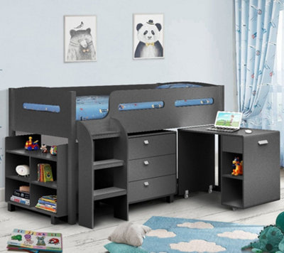 Kimbo Anthracite Cabin Bed Frame3Ft Single from B&Q