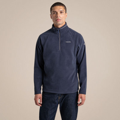 B&Q -  Corey Vi Half Zip Fleece Dark Navy  Blue Navy Marl Medium