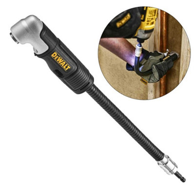 Dewalt Dt20502 Impact Driver Right Angle Drill Attachment 1/4" Hex + Flexi 43Nm from B&Q