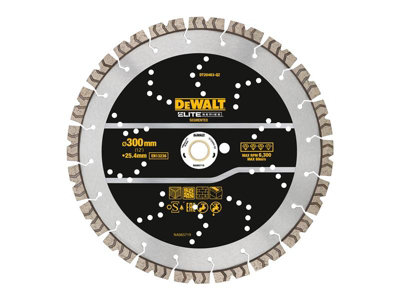 Dewalt Dt20463-Qz Elite Series All Purpose Diamond Segmented Wheel 300 X 25.4Mm Green