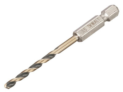 Dewalt And Hex Hss-G Drill Bit 3.5Mm Black/Gold