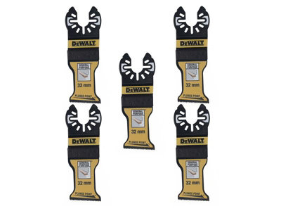 Dewalt Dt20776-Qz Bi-Metal Plunge Point Multitool Blade 32mm (5 Pack) Dewdt20776Qz from B&Q