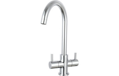 Prima Staten Swan Neck Dual Lever Mixer TapChrome from B&Q