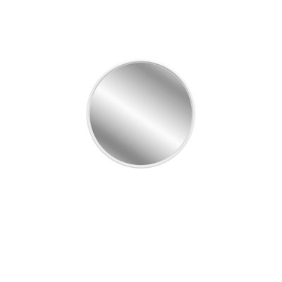  - * Exbury White Ash Round Wall-Mounted Bathroom Mirror (H)55Cm (W)55Cm