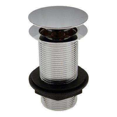  - * Chrome Effect Brass 110.5mm Click Clack Unslotted Waste