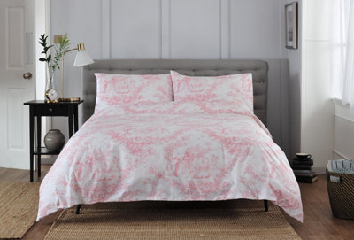 The Lyndon Company Toile De Jouy  Duvet Cover Pink from B&Q