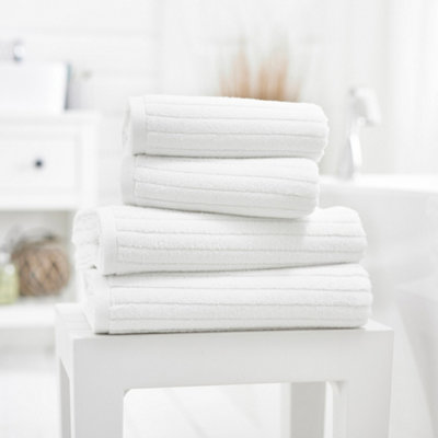 Deyongs Rialto Soft Ribbed Zero Twist  480Gsm 100% Cotton Towels from B&Q