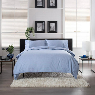 The Lyndon Company Gingham Duvet Cover Set - Soft & Breathable Cotton With Double Piped Edges