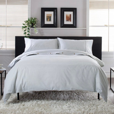 The Lyndon Company Gingham Duvet Cover Set - Soft & Breathable Cotton With Double Piped Edges