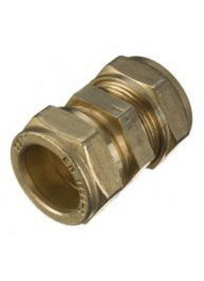B&Q -  Brass Compression Coupling 8mm Cxc