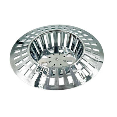 Primaflow Basin Sink Basket Strainer Grid Cover Chrome Plastic 60mm from B&Q