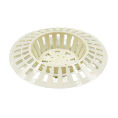 Primaflow Basin Sink Basket Strainer Grid Cover White Plastic 60mm from B&Q