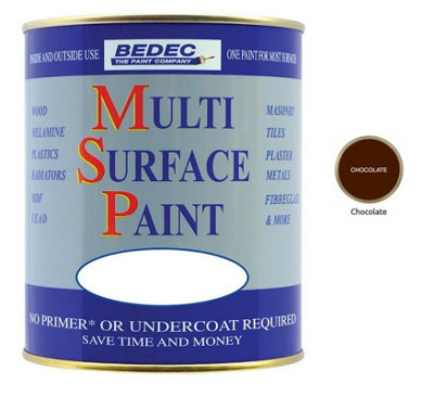 B&Q -  750Ml Multi Surface Paint Gloss  Chocolate