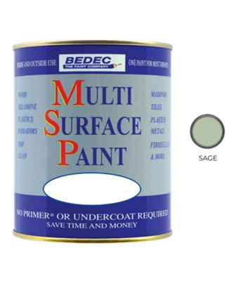 B&Q -  Multi Surface PaintGlossSage750Ml