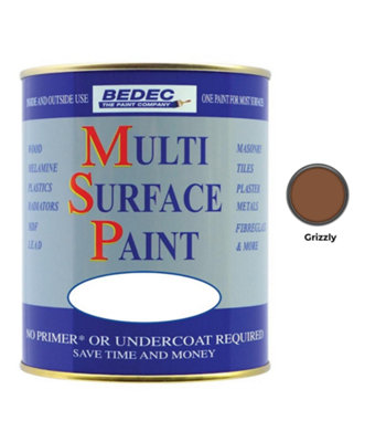 B&Q -  Multi Surface PaintSatinGrizzly750Ml