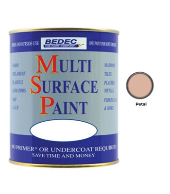B&Q -  Multi Surface PaintSatinPetal750Ml