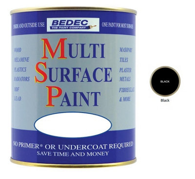 Bedec Black Multi-Surface Paint Satin - 250Ml