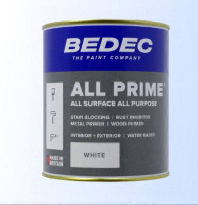 Bedec All Prime PaintWhite2.5 Litres from B&Q