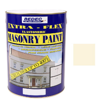 Bedec Extra Flex Masonry PaintMagnolia5 Litre from B&Q