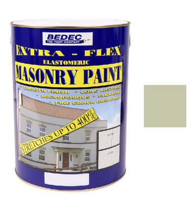 Bedec Extra Flex Masonry PaintFrench Grey5 Litre from B&Q