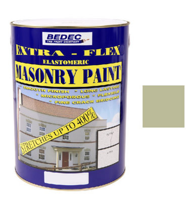 Bedec Extra Flex Masonry PaintClifton Grey5 Litre from B&Q