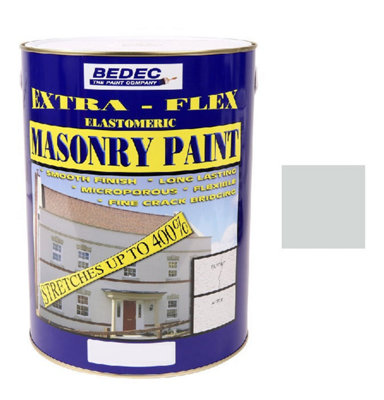 Bedec Extra Flex Masonry Paint5 Litre Platinum from B&Q