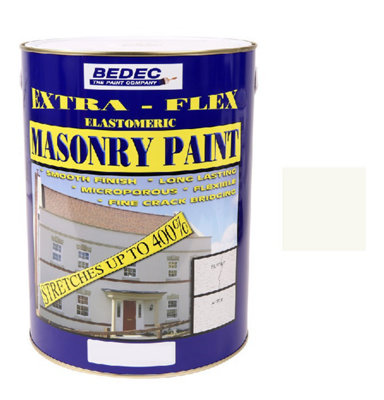 Bedec Extra Flex Masonry PaintOld White5 Litre from B&Q