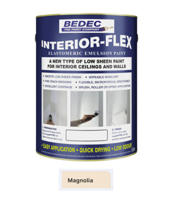 Bedec Interior Flex Matt PaintMagnolia5L from B&Q