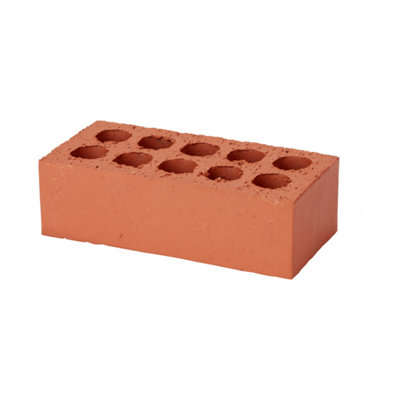 Wienerberger Sandown Smooth Red Perforated Class B Engineering Brick (L)215mm (W)102.5mm (H)65mm from B&Q