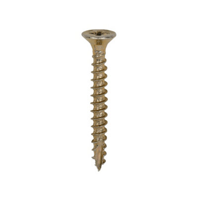 Timco Classic Multi-Purpose Countersunk Woodscrews - 3.0 X 25 (200Pcs) Gold