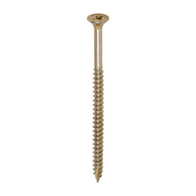 Timco Classic Multi-Purpose Countersunk Woodscrews - 6.0 X 100 (100Pcs) Gold