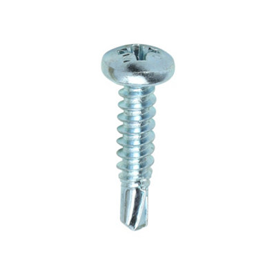 Timco Self-Drilling Metal Framing Pan Head Silver Screws8 X 3/4 from B&Q