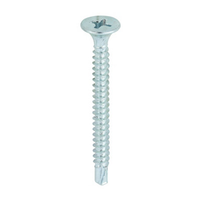 Timco Drywall Self-Drilling Bugle Head Silver Screws3.5 X 38 from B&Q