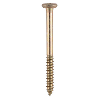 Timco Element Screws Shallow Pan Countersunk Ph Self-Tapping Thread Ab Point Yellow4.8 X 80 from B&Q