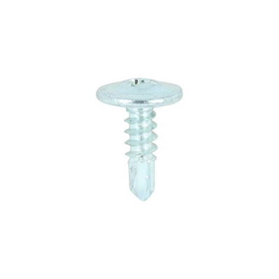 Timco Self-Drilling Wafer Head Silver Screws8 X 9/16 from B&Q
