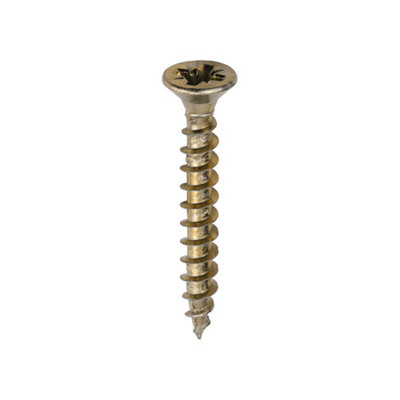 Timco Solo Countersunk Gold Woodscrews4.0 X 30 (200Pcs) from B&Q
