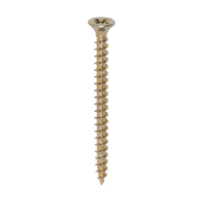Timco Solo Countersunk Gold Woodscrews4.0 X 50 (200Pcs) from B&Q