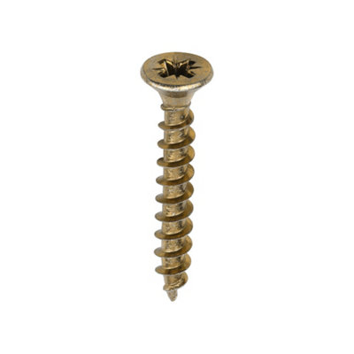 Timco Solo Countersunk Gold Woodscrews5.0 X 35 (200Pcs) from B&Q