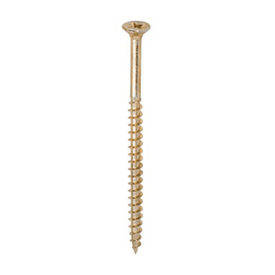 Timco Solo Countersunk Woodscrews - 6.0 X 100 (100Pcs) Gold