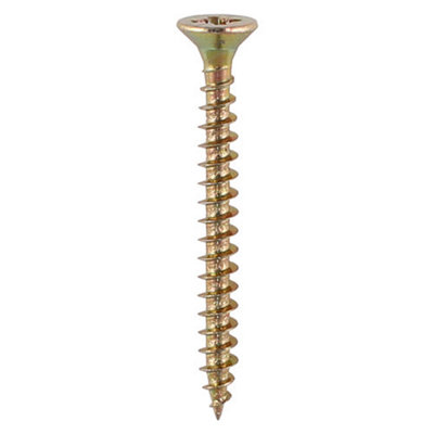 Timco Solo Countersunk Woodscrews - 3.5 X 50 (200Pcs) Gold