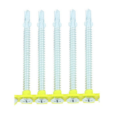 Timco Collated Self-Drilling Wing-Tip Steel To Timber Light Section Silver Screws 4.8 X 65 from B&Q