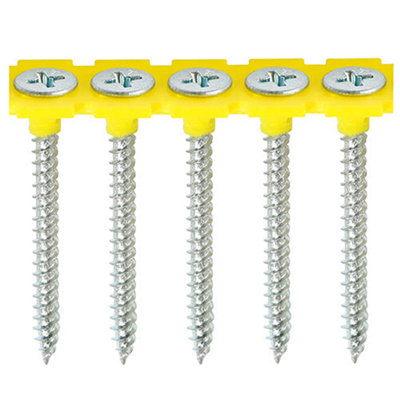Timco Collated Drywall Fine Thread Bugle Head Silver Screws3.5 X 32 from B&Q
