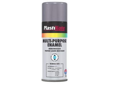 Plastikote Grey Gloss Multi-Purpose Enamel 400Ml
