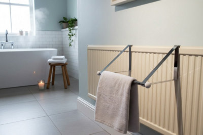 Aspect Furniture Utility Hanger/radiator Towel Rail/coat Hanger-Chrome Finish from B&Q