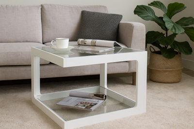 Aspect Furniture Rossini 2-Tier Side Table/coffee Table/end Table/lamp Table (White) from B&Q
