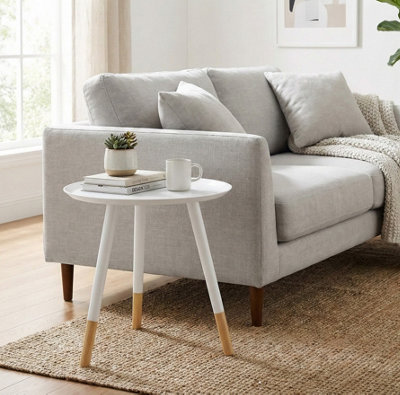 Aspect Furniture Martini Tray Style Round Side Table,white from B&Q